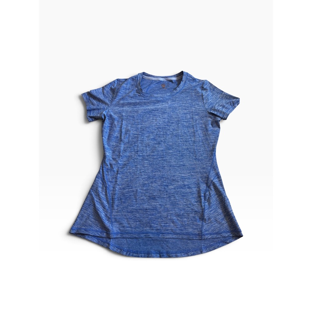 Shape Activewear Shirt M Blue Space Dye Short Sleeve Athletic Tee